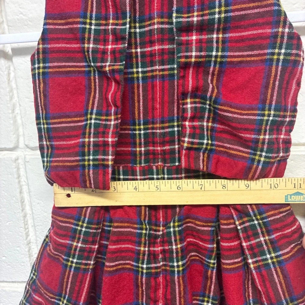 Brooks Brothers Plaid Dress Kids 4 Red Tartan Pleated Sleeveless Holiday Classic